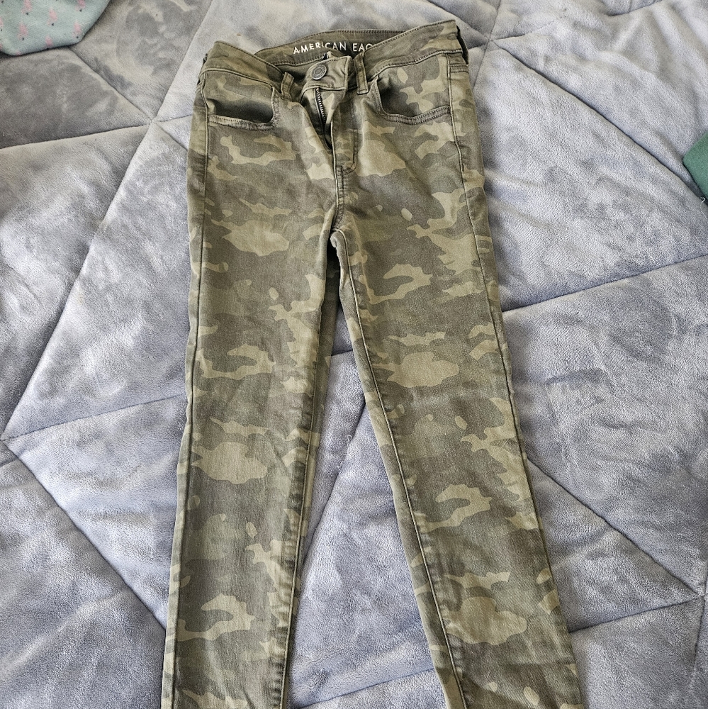 American Eagle Camo Skinny Jeans
